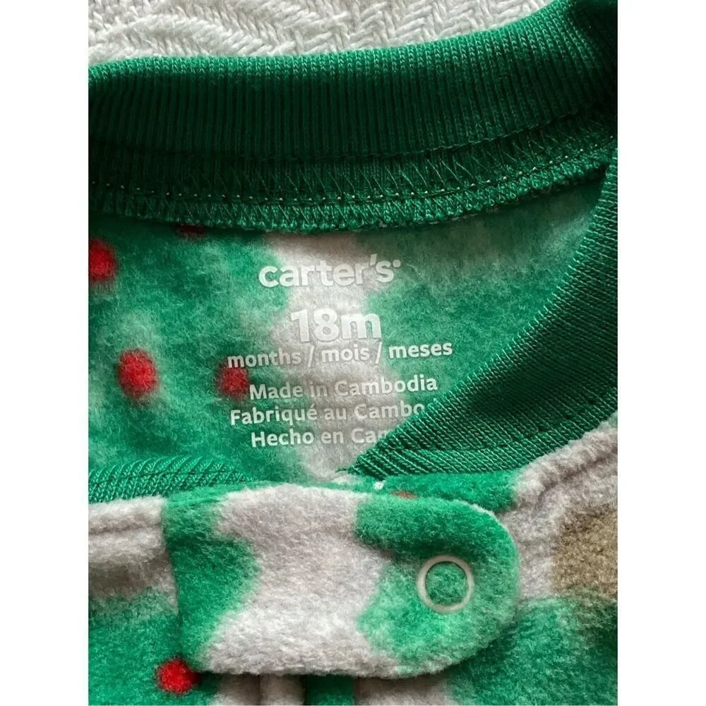 CARTER’S 2 -18M WINTER FLEECE FOOTED SLEEPERS